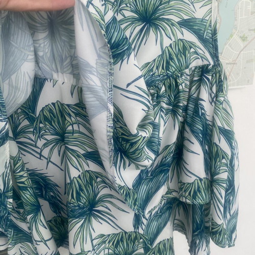 Karavan top, beige and green, reversible