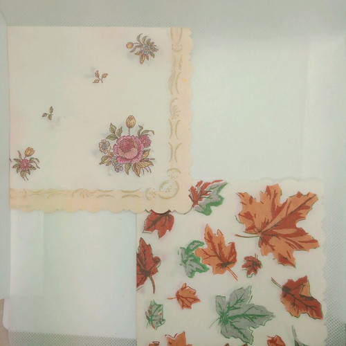 Collectible napkin unique set of two 13 cm D'70