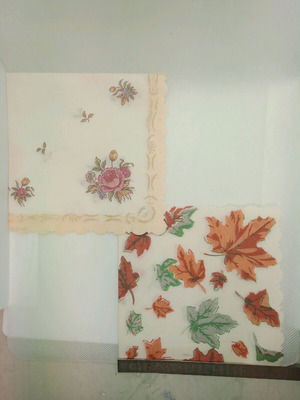 Collectible napkin unique set of two 13 cm D'70