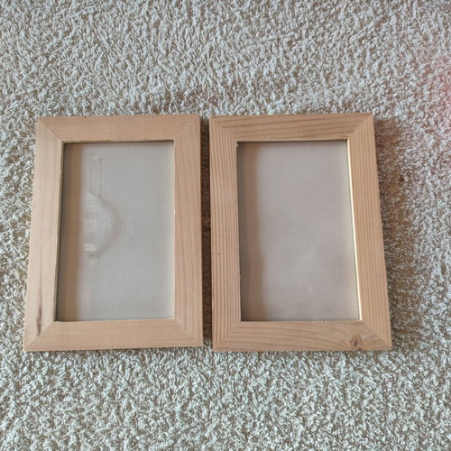 IKEA RAM wooden photo frames set of 2, natural pine wood, 10x15 cm