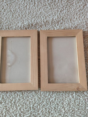 IKEA RAM wooden photo frames set of 2, natural pine wood, 10x15 cm