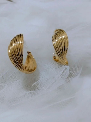 Zara chunky gold-tone statement earrings