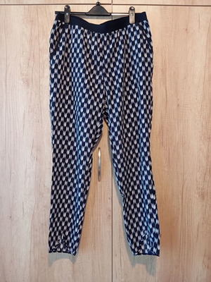Καλοκαιρινό παντελόνι H&M μπλε και άσπρο καινούργιο, μέγεθος XL