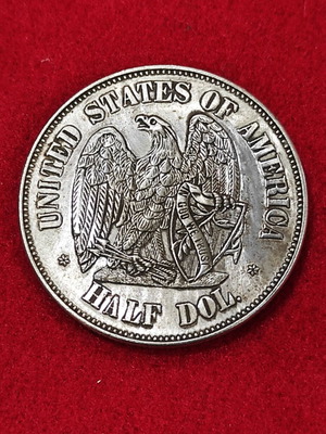 American Half Dollar 1872 used