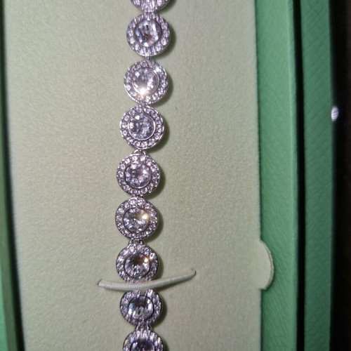 Swarovski bracelet, silver