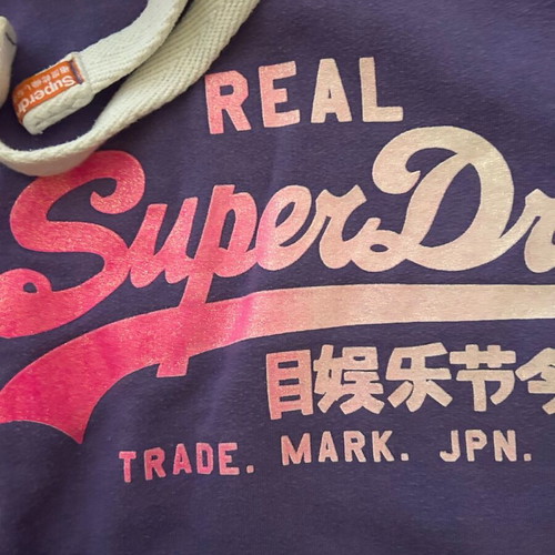 Superdry hoodie like new, purple, size XS