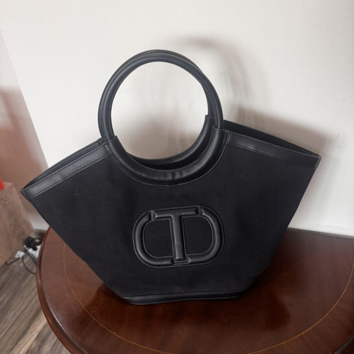 Twinset Milano shoulder basket bag, black