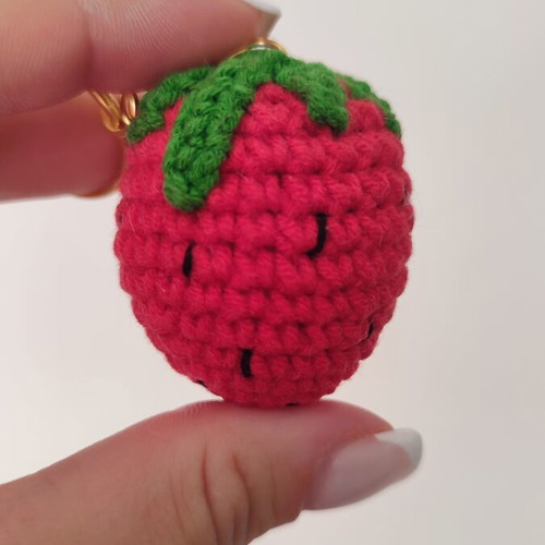 Strawberry Keychain new, red