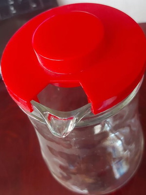 Water jug 1.5 liters used, missing lid, height 20 cm