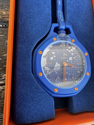 Swatch X AP Royal Pop watch new, blue unisex