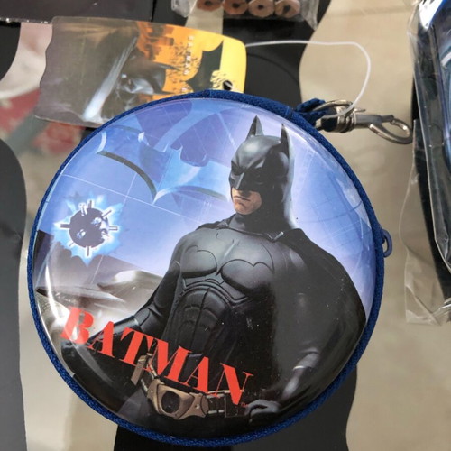Batman Begins Movie school set with 5 pencils pen sharpener eraser and new coin purse