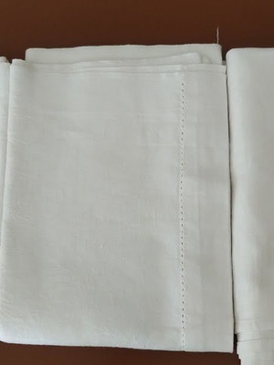 Set of 3 White Table Runners with Ajour Embroidery, New