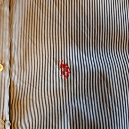 U.S. Polo Assn. shirt size L navy blue with white stripes like new