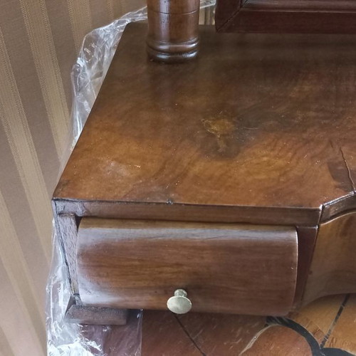 French tabletop dressing table used, missing mirror