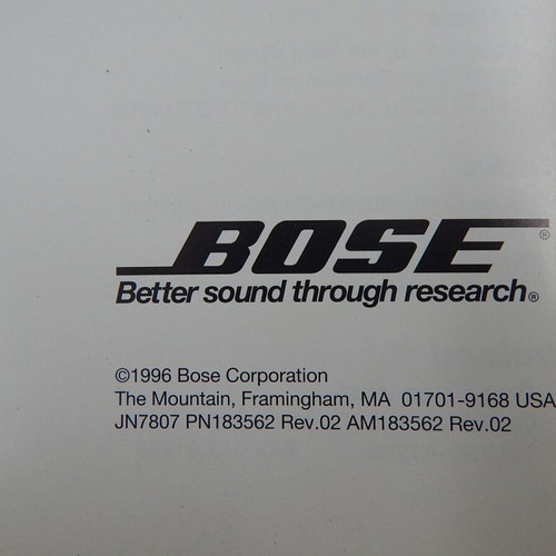 Bose 201 speaker presentation brochure like new