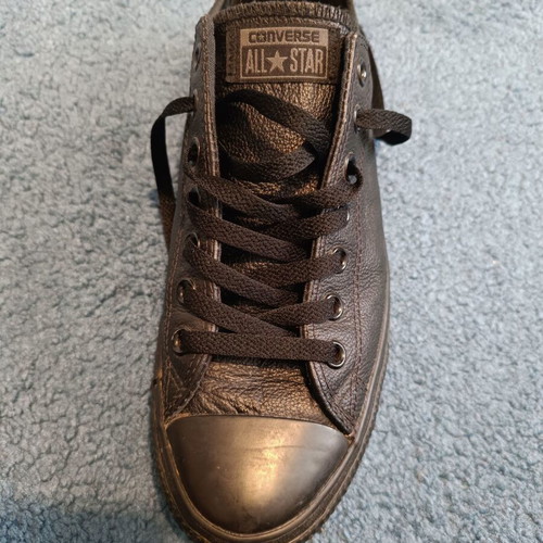 All star δερμάτινα sneakers σαν καινούργια, μέγεθος 43, μαύρα