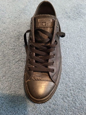 All star δερμάτινα sneakers σαν καινούργια, μέγεθος 43, μαύρα