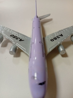 Small airplane miniature toy used