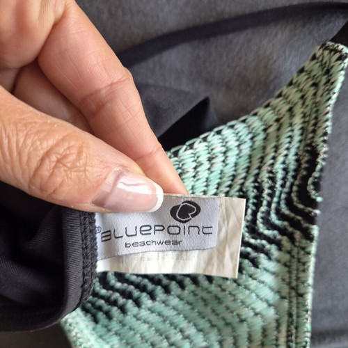 Bluepoint knitted bikini size 2 used with built-in padding