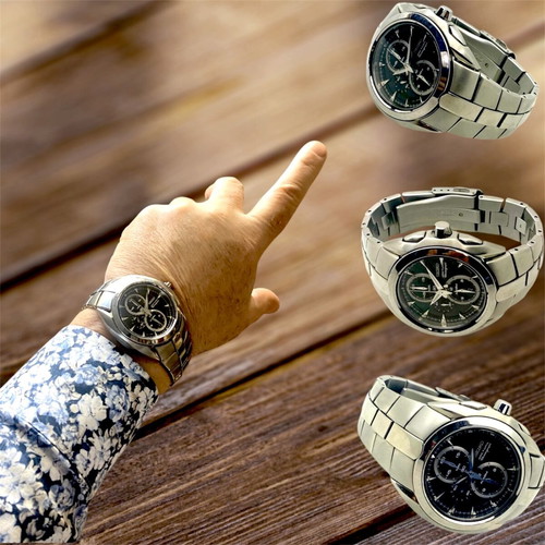 Seiko Arctura chronograph used, waterproof 100m, 48mm