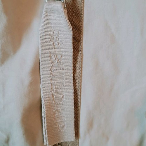 Bershka jacket used, beige long with removable lining and fur hood
