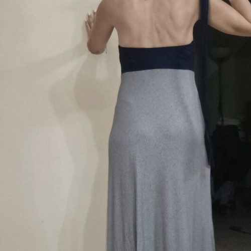 Maxin long dress like new, blue with open back