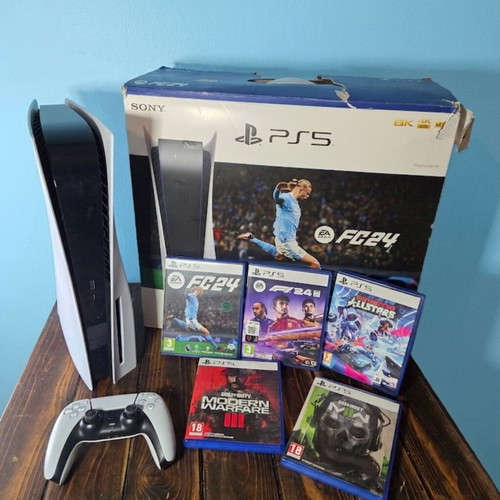 Sony PlayStation 5 Disk Edition 825GB with 5 Games