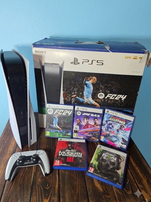 Sony PlayStation 5 Disk Edition 825GB with 5 Games