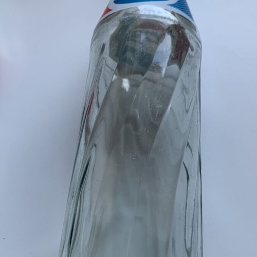 Pepsi Cola and Coca Cola glass bottles 1 litre 1980s, pack