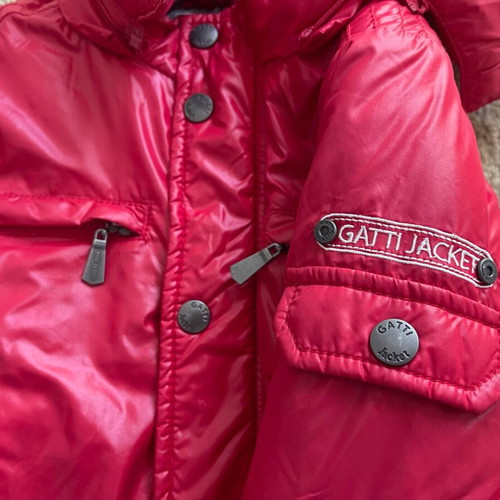 Gatti children's jacket red new with hood and fur