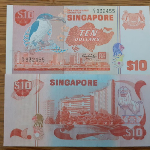Singapore 10 Dollars 1976 banknote new