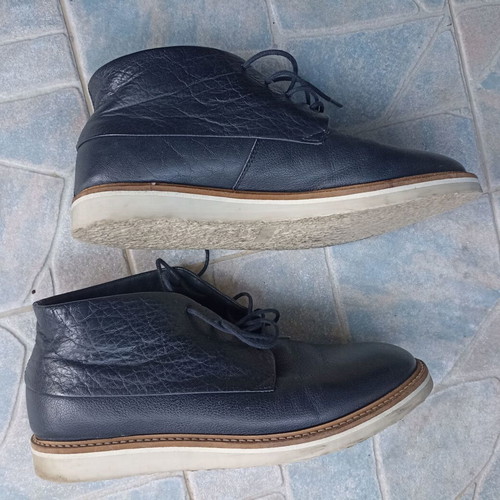 Men's black leather boots size 44 like new