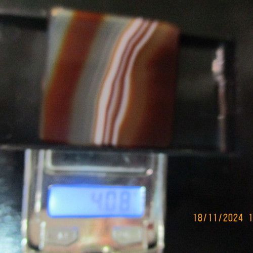 Sardonyx cabochon new, slice 30.55 mm