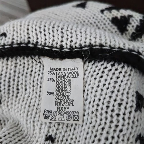 Winter dress made in Italy, new, wool, black and white