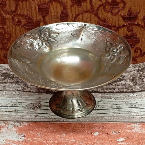 Vintage silver-plated footed fontaniera used