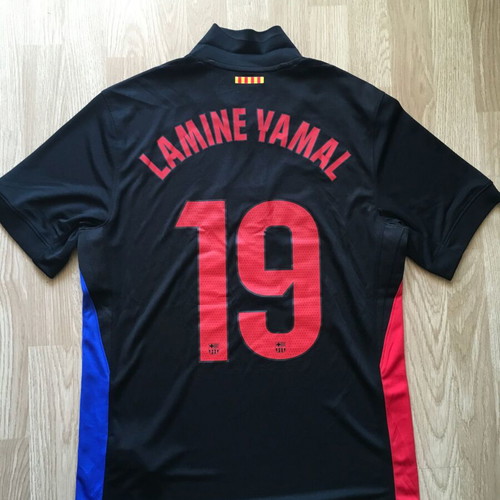 Lamine Yamal #19 Black Short Sleeve Jersey M Nike Dri-FIT FC Barcelona 24/25