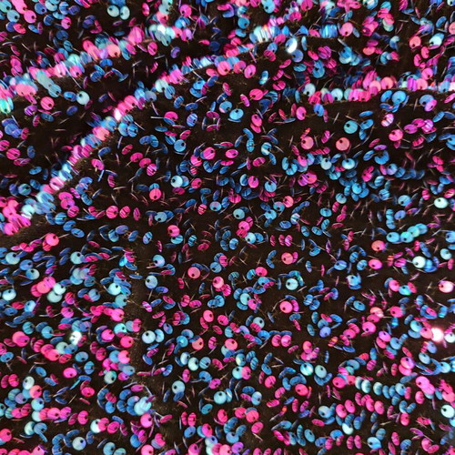 Mini sequin skirt like new, black and pink