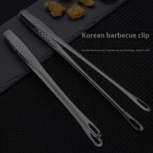 Stainless Steel Barbecue Tongs new with long handle and Korean style