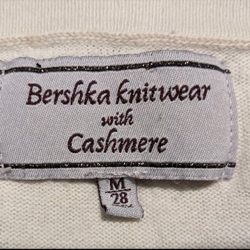 Bershka long cardigan beige, cotton with cashmere like new, size M