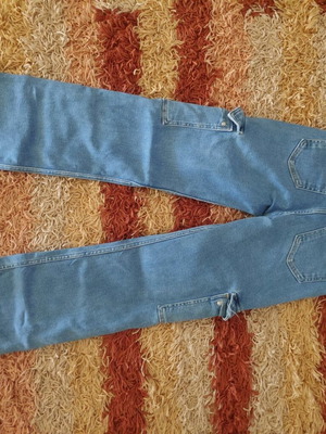 Παιδικό παντελόνι cargo jeans Zara σαν καινούργιο, μπλε, 164 cm