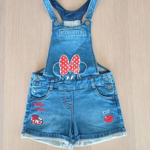 Minnie Disney overalls for girls 5-6 years like new with matching t-shirt