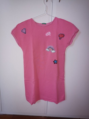 Benetton summer dress for girls 8-9 years old, like new, pink