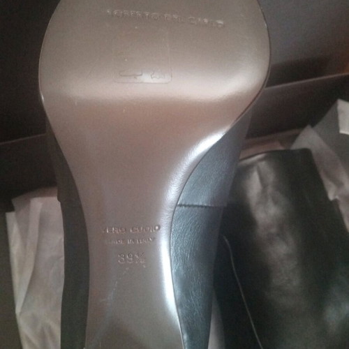 Roberto Del Carlo leather ankle boots new, size 39.5, black