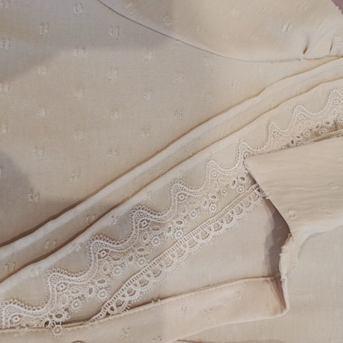 Shein women's shirt with bust transparency, like new, beige, XL