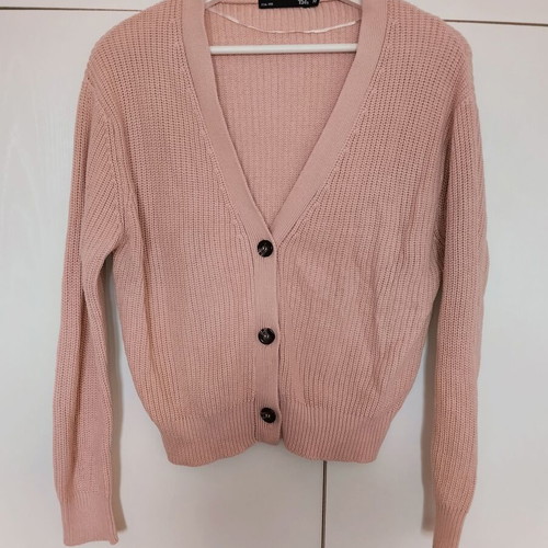 LeGer cotton cardigan sweater pink used, small medium