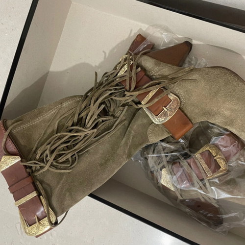 Pinko boots new, beige and brown, size 39