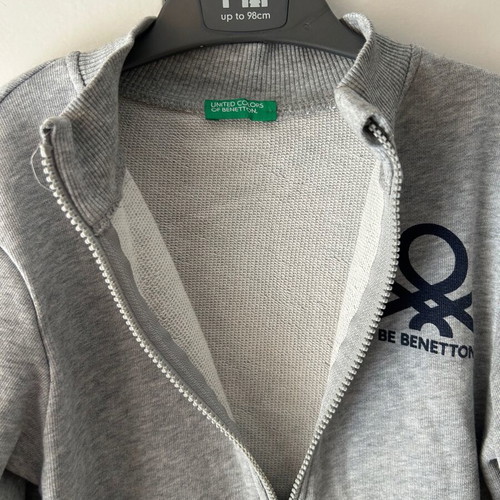 Benetton kids jacket used, gray, age 5-6