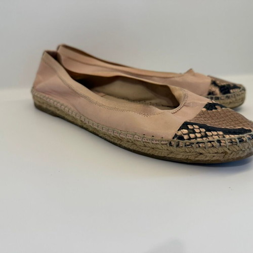 Ras pink leather ballet flats used with snake cap toe size 40