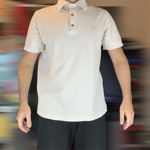 Cerruti 1881 men's polo shirt size L beige cotton like new