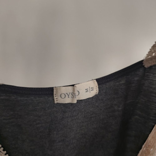 Elegant Oysho cotton bodysuit M used, grey and beige
